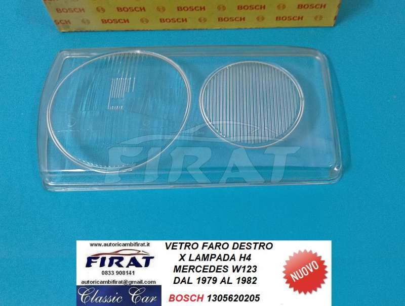 FARO MERCEDES W123 79-82 H4 DX (VETRO 1305620205)